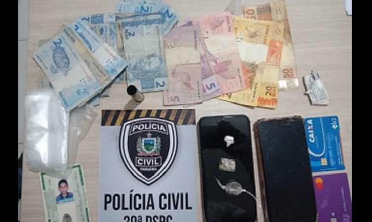 Em Cajazeiras, jovem de 19 anos é preso por roubo e tráfico de drogas em Operação da Polícia Civil