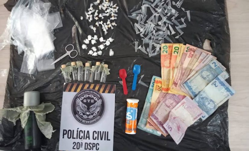 Polícia Civil fecha ‘boca de fumo’ na zona norte de Cajazeiras e apreende uma adolescente com drogas