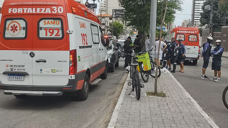 Ciclista morre atropelado na Avenida da Abolição, em Fortaleza