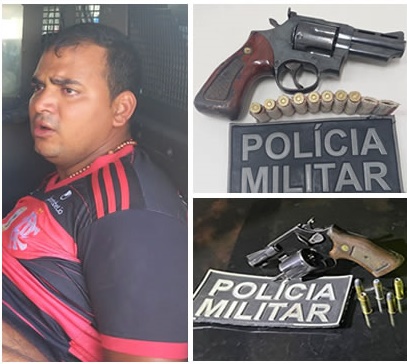 Jovem preso armado num bar em Juazeiro e outro com revólver no Tiradentes