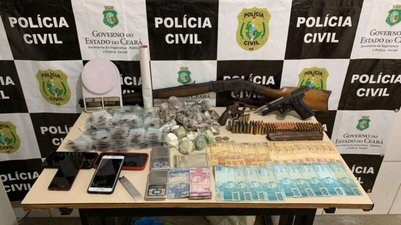 Operação da PC-CE resulta na prisão de quatro suspeitos de tráfico de drogas e por integrar grupo criminoso em Sobral
