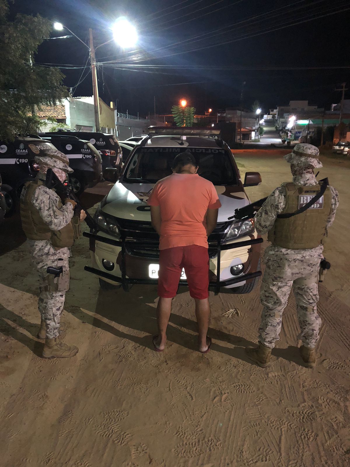 Comando de Operação de Divisa prende Integrante de facção na cidade de Orós com uma Revolver Cal 38